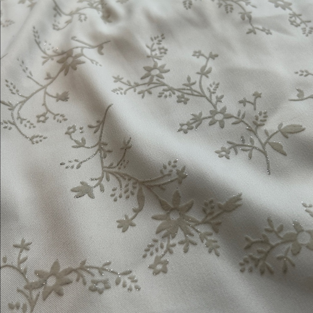 Jodi Kristopher Vintage Ivory Floral Cocktail Mini Dress Size 3/4 XS - Picture 11 of 12